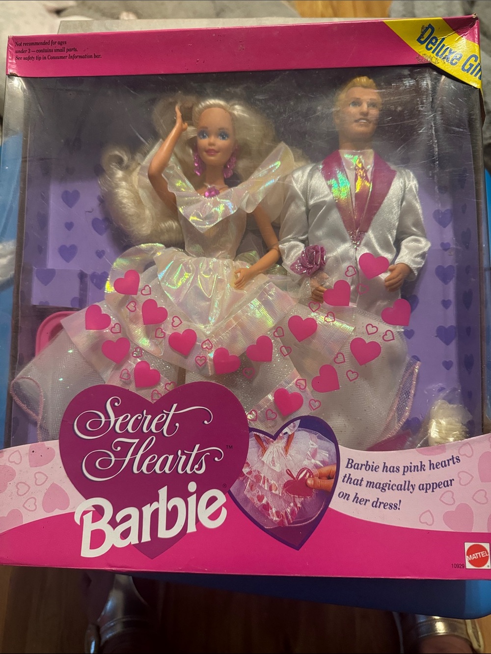 Barbie Pink & White Heart Gown with Matching Ken
